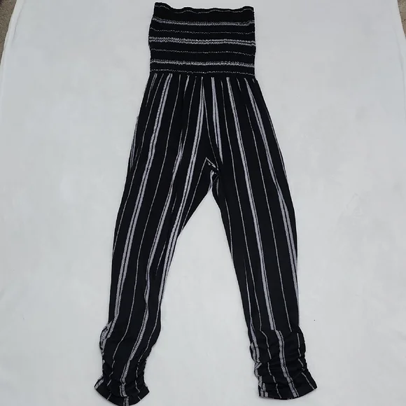 Fashion Nova Black and White Striped Alexandria Jumpsuit M - Picture 5 of 8